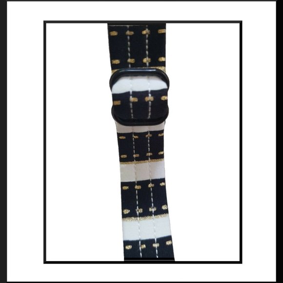 NWT NIP TUCK Ahoy Joanne Bond Eye Shirred NAVY SILVER FOIL Stripe Swimsuit/Sz 8 - Picture 9 of 10